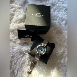 EUC Coach Watch with Blue Floral Face